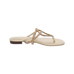 Women's Tarin Ankle Wrap Thong Sandals - A New Day Cream 12: Cushioned Footbed, Adjustable Ankle Strap, Open Round Toe