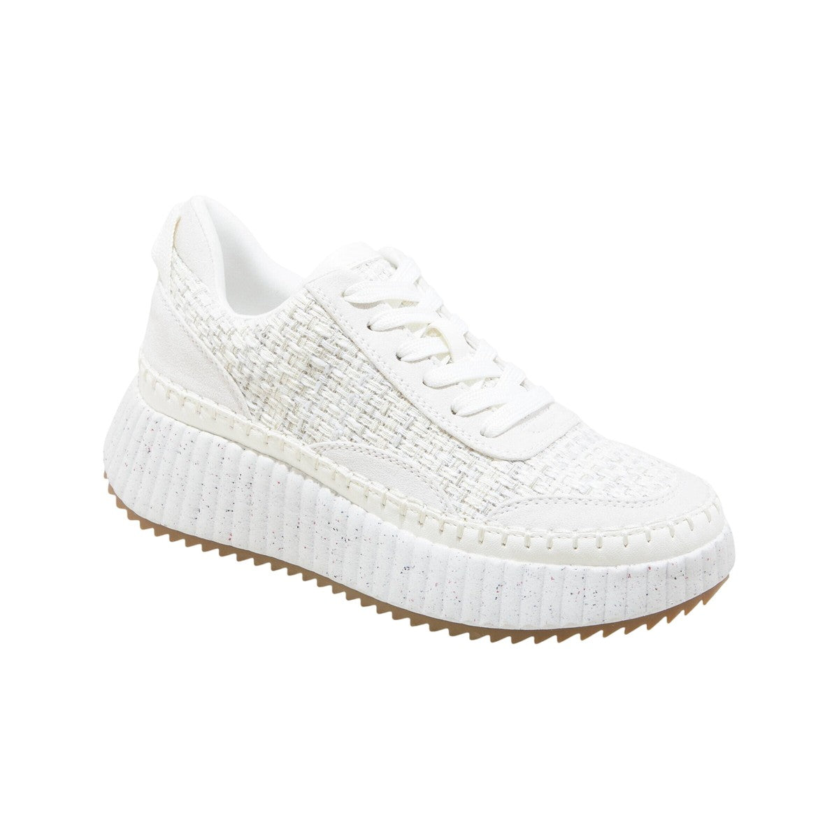 Women's Persephone Sneakers With Memory Foam Insole - Universal Thread White 7: Lace Up, Low Top, Textured Outsole