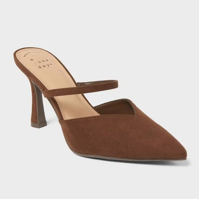 Women’s Sonia Heels With Memory Foam Insole – A New Day Brown 8.5