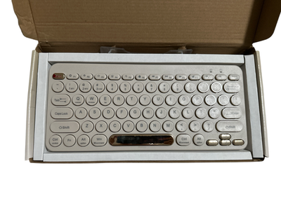 North Compact Round Key Wireless Keyboard - Beige